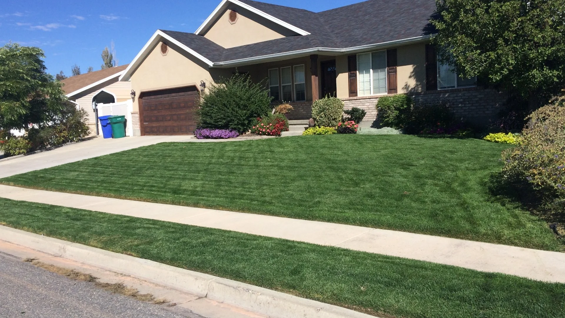 Healthy lawn in Lehi, UT from our lawn care services.